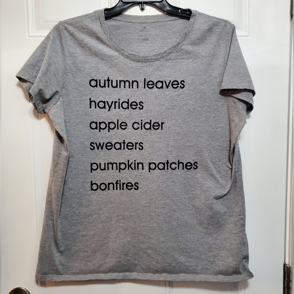 autumn leaves, hayrides, apple cider Fall T-Shirt